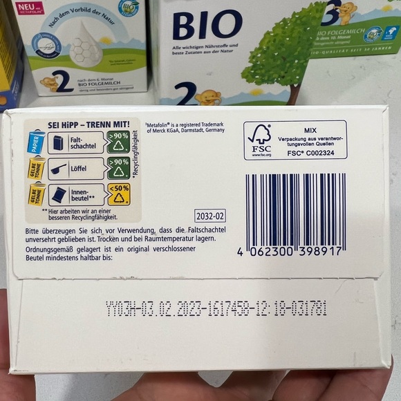 3 PACK HiPP Germany Stage 2- NEW UNOPENED - Picture 4 of 4